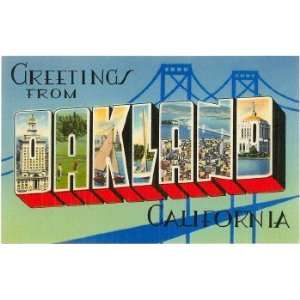  Greetings from Oakland, California, California Magnet, 3 
