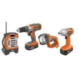  Factory Reconditioned Ridgid ZRR969 4 Piece 18V Lithium 