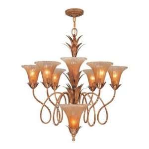   Classic Chandelier, glass   Gold Leaf Finish