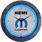 neon clock sign hemi powered mopar parts chrysler wall lamp art man 