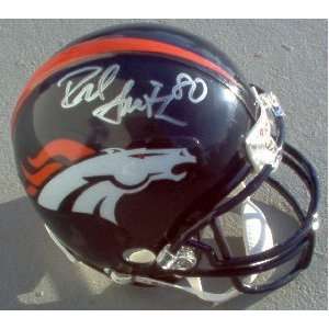 Rod Smith Autographed Denver Broncos Mini Helmet:  Sports 