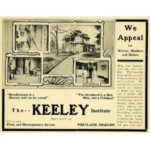  1903 Ad Keeley Institute Portland Club Hall Alcoholism 