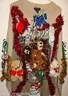 UGLY CHRISTMAS BEAR HUNTER MENS SWEATER SIZE XL + JEANS HAT