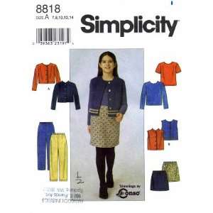   Pattern Jacket Vest Skirt Pants Top Size 7   14: Arts, Crafts & Sewing