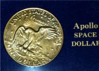 APOLLO SPACE DOLLAR GOLD COLORED DOLLAR COIN by THE CHIEF ENGRAVER of 