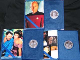 Star Trek Next Generation Matched Silver Coin Set of 3  