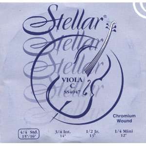  Super Sensitive Stellar Viola Strings C, Medium 15+ Inch 