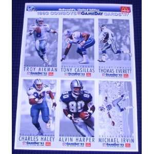    1993 Mcdonalds Gameday Cards.Dallas Cowboys.: Sports & Outdoors