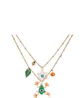 Betsey Johnson   Eye of Tiger Green Frog Two Row Necklace