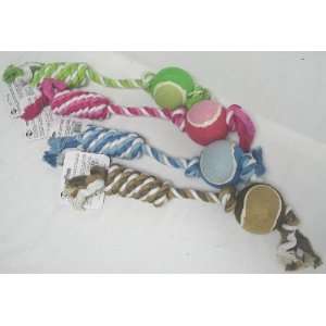  Heavy Rope Single Ball Dog Toy, 19 Assorted: Pet Supplies