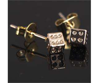 Fashion Cool Golden Craps Stainless Steel Stud Earrings Ear Nail ED158