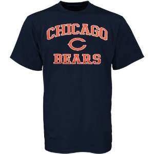 Chicago Bears Navy Blue Heart and Soul T shirt  Sports 