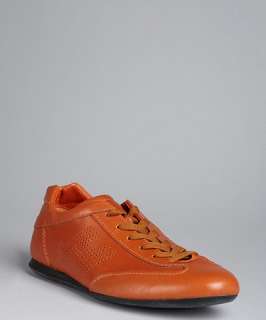 Hogan burnt orange leather Olympia sneakers
