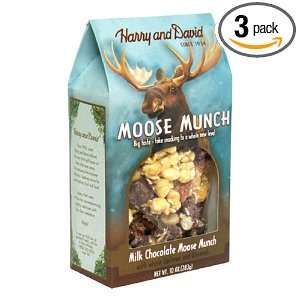 Harry & David Milk Chocolate Moose Munch, 10 Ounce Units (Pack of 3 