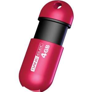  NEW 4GB Capless USB 2.0 Flash Drive   Red/Black (Memory 