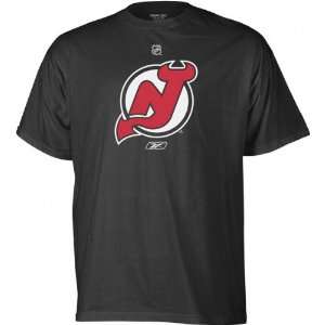  New Jersey Devils  Black  Primary Logo T Shirt   Small 
