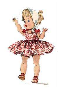 1372 Doll Clothes Pattern for 8 in Ginny Muffie 50s  