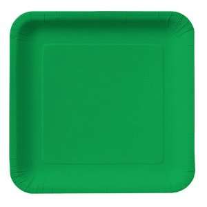  Emerald Green Square Paper Luncheon Plates: Health 