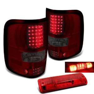  Eautolights 04 08 Ford F150 LED Tail Lights+LED 3Rd Red 