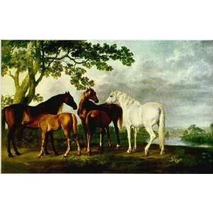  Mares Foals in A Landscape    Print