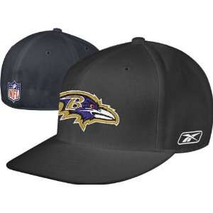   Ravens Flat Brim Fitted Coachs Sideline Hat