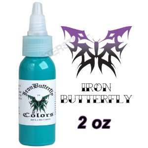  Iron Butterfly Tattoo Ink 2 OZ ROCABILLY GREEN New NR 