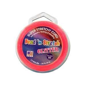  Toner Bead N Stretch Cord 1.2mm Glitter Pink 30ft (3 Pack 