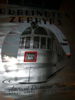1930s Burlington Zephyr Art Deco Silver Calendar WoW!  