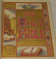 HUGE ANTIQUE FAMILY BIBLE   MUST SEE   