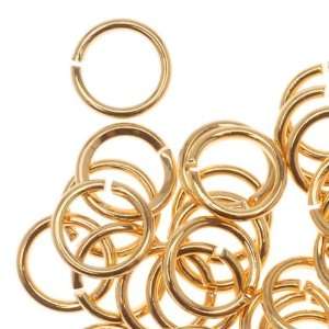  22K Gold Plated Open 5mm Jump Rings 21 Gauge (50) Arts 