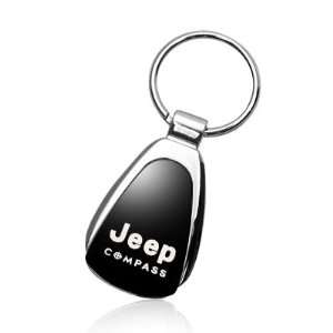   Compass Black Tear Drop Auto Key Chain, Official Licensed Automotive
