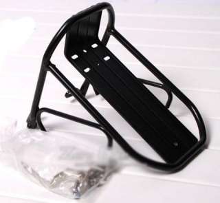 New Cycling Bike Black Aluminum Alloy Bicycle Front Rack Panniers Bag 