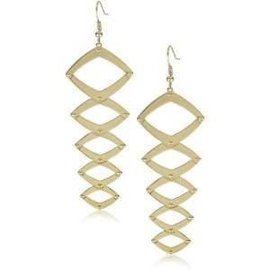    House of Harlow 1960 14k Yellow Gold Dangle Earrings: Jewelry
