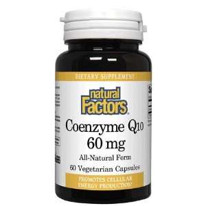  Natural factors coenzyme q10 60mg 60 vcapsules Health 