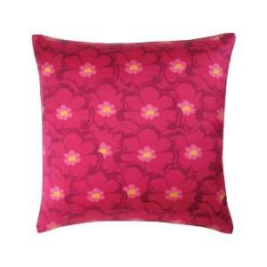   Blissliving Home Poppy Field Pillow, Raspberry, 18 by 18 Inches: Home