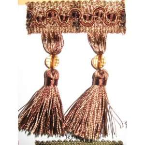  ZYDECO COLLECTION   Tassel Fringe   Brown/Gold