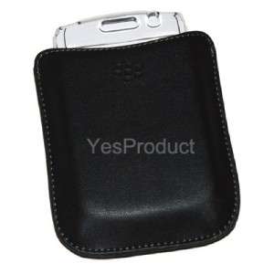 LEATHER COVER CASE BLACK for BlackBerry Bold 9000 PDA  