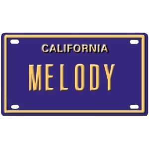   Melody Mini Personalized California License Plate 