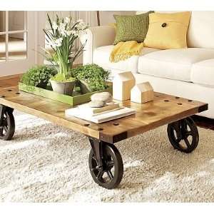 Pottery Barn Wheel Coffee Table:  Home & Kitchen