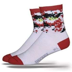 DeFeet AirEator 4in D Team Attack Red/White Cycling/Running Socks 