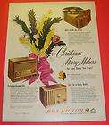   RCA VICTOR RADIO & PHONOGRAPH Ad ArT..CHRISTMAS MERRY MAKERS Print