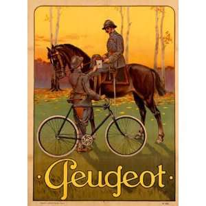  Peugeot Giclee Vintage Bicycle Poster 