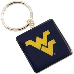  West Virginia Mountaineers Navy Blue Square Keychain 