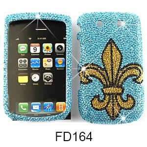 CELL PHONE CASE COVER FOR BLACKBERRY TORCH 9800 RHINESTONES ROYAL 