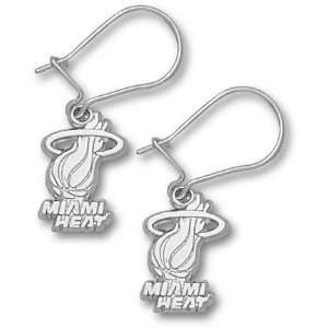 Miami Heat Sterling Silver Dangle Earrings Sports 