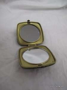 Jay Strongwater Small Green Compact Mirror  
