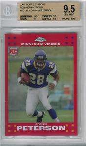 Adrian Peterson 2007 Topps Chrome RED REF RC *BGS 9.5*  