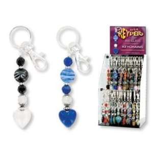  Its A Keeper   Art Glass Key Chains w/Display Case Pack 