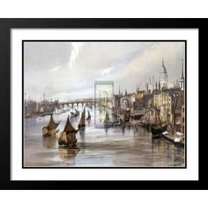   Framed and Double Matted 25x29 Blackfriars from Southwark Bridge