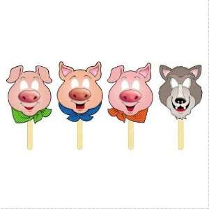   Three Little Pigs Fairy Tale Masks with Easy to Read Play Office